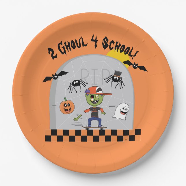 2 Ghoul 4 School Boy Paper Plate (Front)