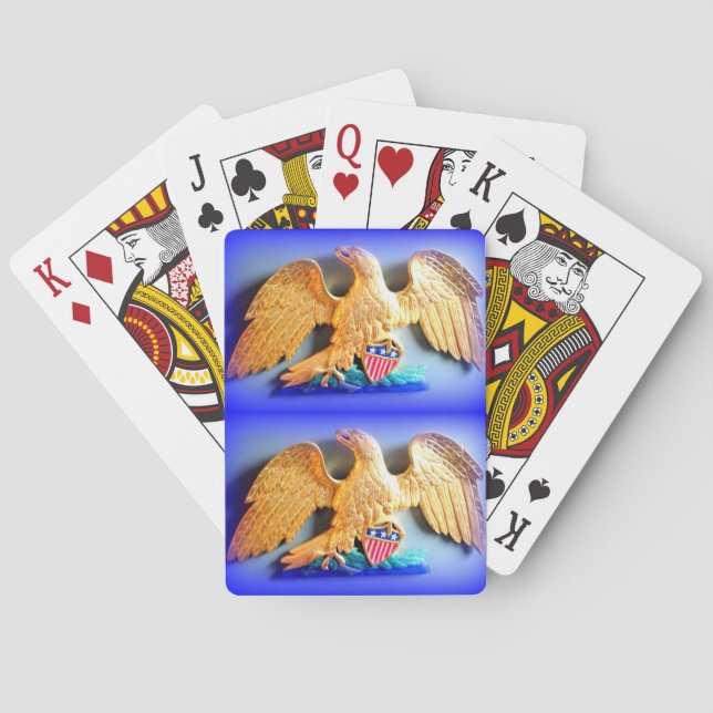 2 gold eagles playing cards (Back)