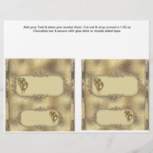 2 Golden Anniversary Custom Candy Bar Wrappers