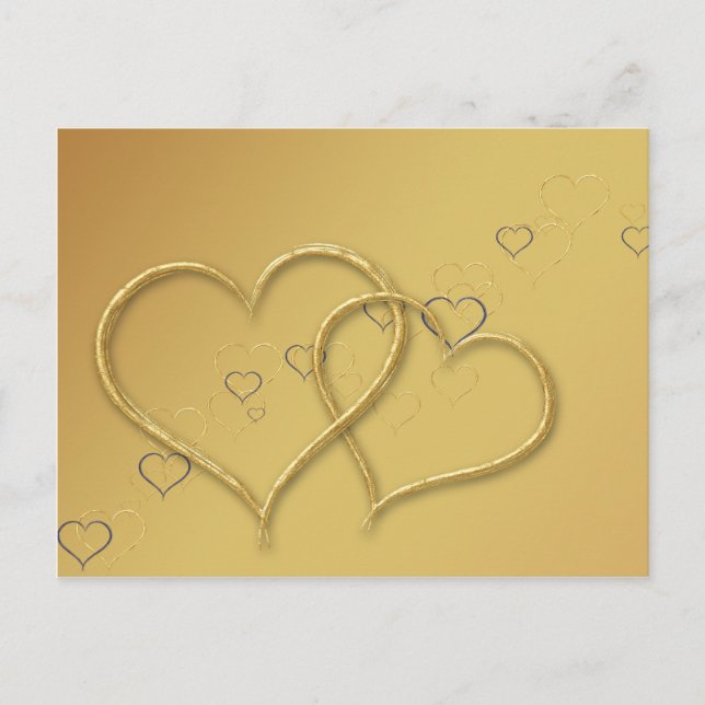2 Golden Hearts - Postcard (Front)