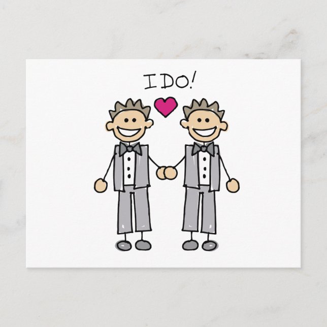 2 Grooms Postcard (Front)