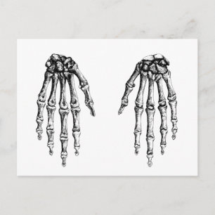 2 Hands Down White Postcard