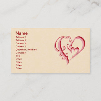 2 HEARTS IN 1 BUSINESS CARD