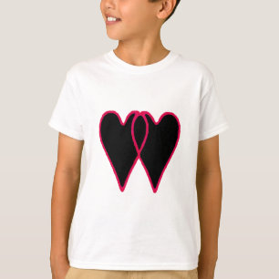 2 Hearts Together Black The MUSEUM Zazzle Gifts T-Shirt