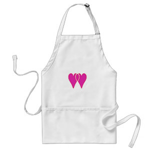 2 Hearts Together Template Standard Apron