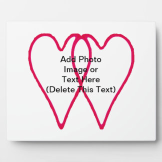 2 Hearts Together White The MUSEUM Zazzle Gifts Plaque