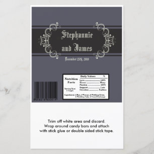 2 Hershey's Large Bar Wrapper Black Tie Affair