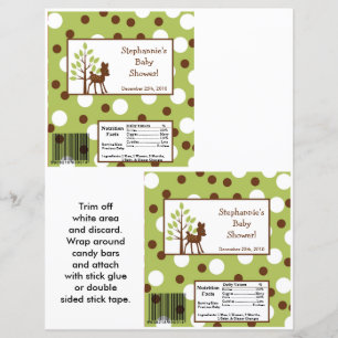 2 Hershey's Large Bar Wrapper Woodland Friends