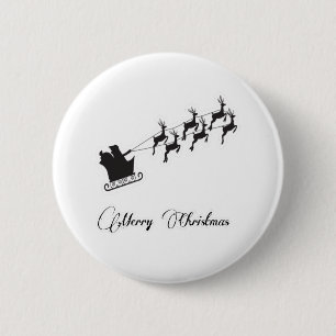 2.Ho Ho Ho Santa claus laugh face merry Christmas 6 Cm Round Badge