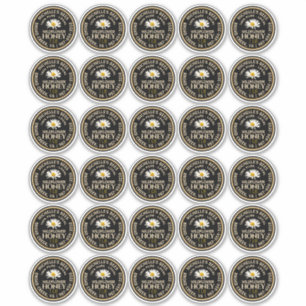 2" Honey Standard Mason Jar Canning Lid with Daisy