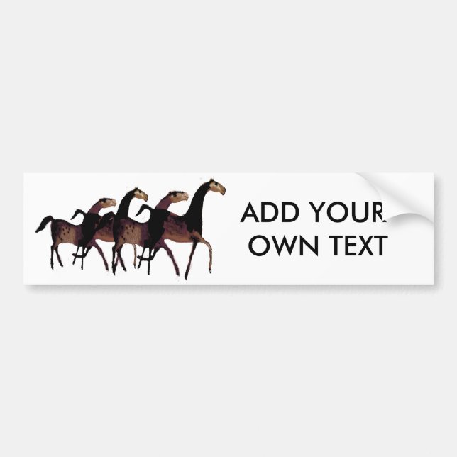 2 Horses Bumper Sticker (Front)