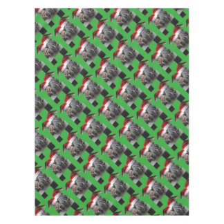 2 Horses Kissing wearing Santa Hats Tablecloth