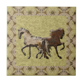 2 HORSES Tile