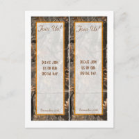 2 Hunter's Camo Chic Wedding Bookmarks