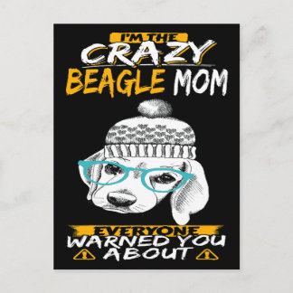 2 I'm The Crazy Beagle Mum Postcard
