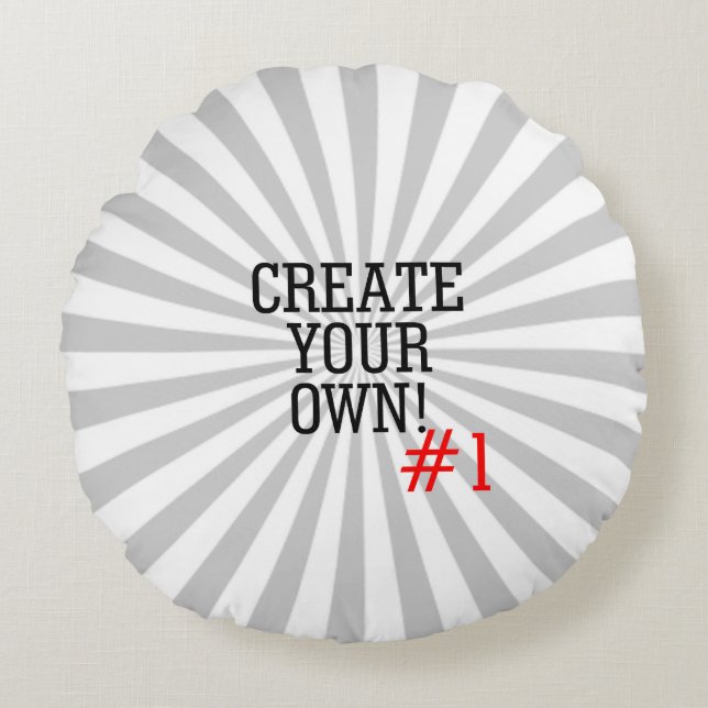 2 images Easily Create Your Own in two steps Round Cushion (Front)