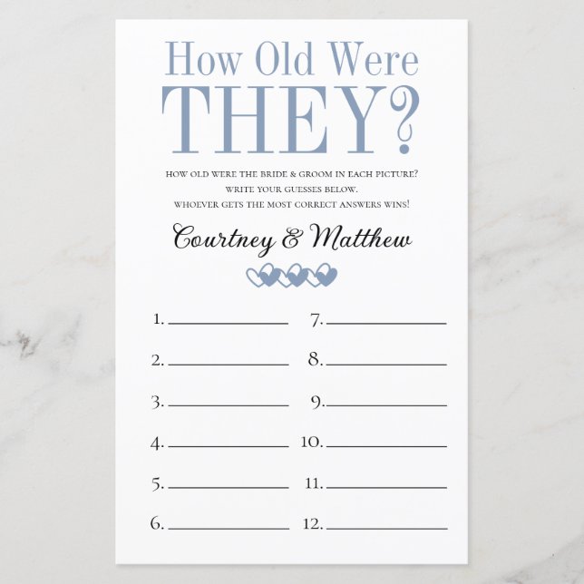 2 in 1 Bridal Shower Games (Front)