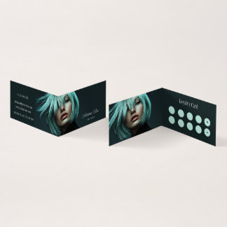 2 in 1 Business Loyalty card hair stylist modern 