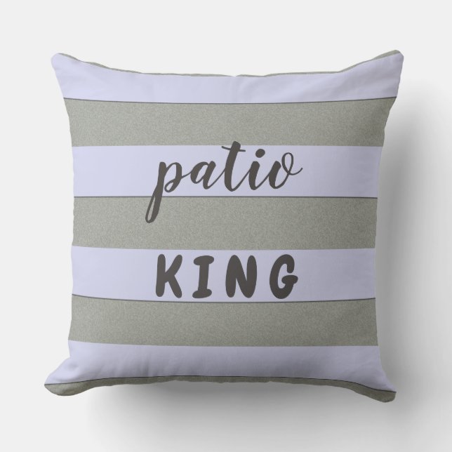 2 in 1 Pastel Blue Stripes Custom Colour and Text Cushion (Front)