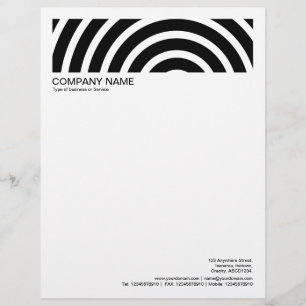 2 in Header 1/2 Inch Border - Black Spiral Custom Letterhead