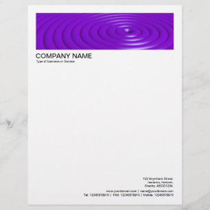 2 in Header 1/2 Inch Border - Concentric Rings Let Custom Letterhead