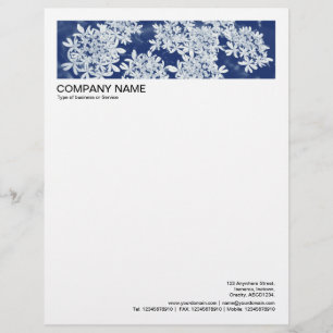 2 in Header 1/2 Inch Border - Cow Parsley Custom Letterhead