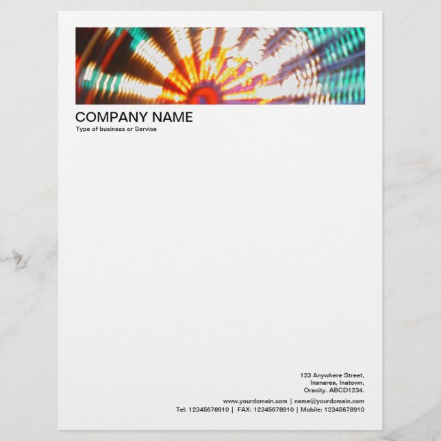 2 in Header 1/2 Inch Border - Ferris Wheel Custom Letterhead (Front)