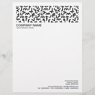 2 in Header 1/2 Inch Border - Kuba Style 02 Custom Letterhead