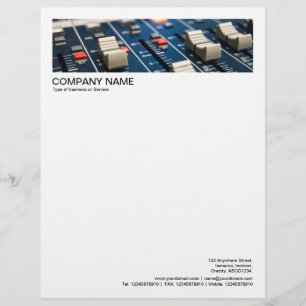2 in Header 1/2 Inch Border - Sound Faders Custom Letterhead