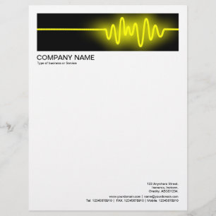 2 in Header 1/2 Inch Border - Sound Wave 04 Custom Letterhead