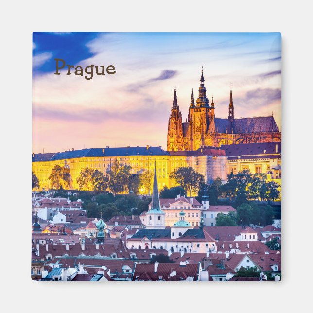 2 Inch Square Magnet Prague (Front)