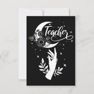 2- Inspirational Teacher Shirt, Minimalist Teacher Thank You Card