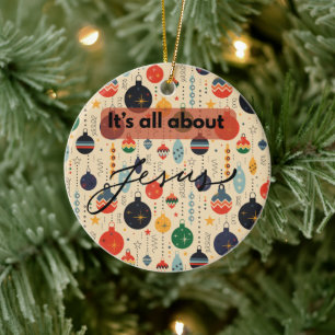 #2 It’s All About Jesus – Christmas Ceramic Tree Decoration