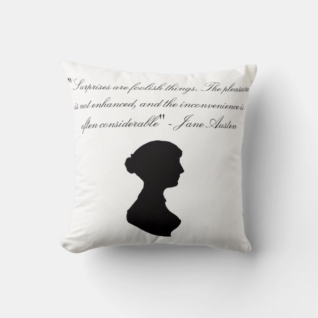 2 Jane Austen looks in one! Cushion (Front)