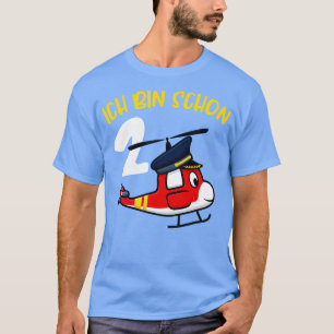 2 Kindergeburtstag Helikopter Geburtstag Jungen T-Shirt