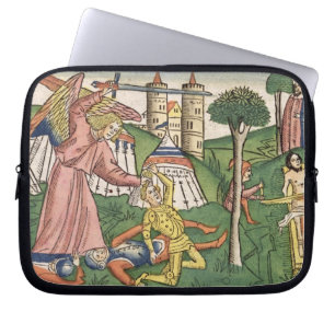 2 Kings 19 35-37 God's vengance on Assyria, from t Laptop Sleeve