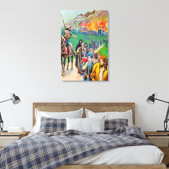 2 Kings 25 Judah Taken Captive to Babylon Canvas Print (Insitu(Bedroom))