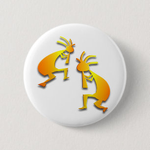 2 Kokopelli #15 6 Cm Round Badge