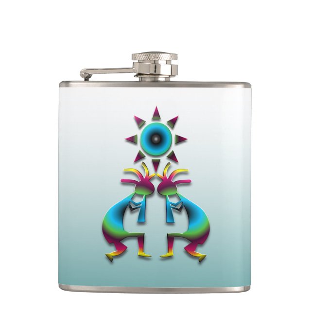 2 Kokopelli #41 Hip Flask (Front)