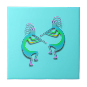 2 Kokopelli #87 Tile