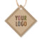 2" Kraft Diamond Shape Custom Hang Tag with String