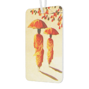 2 Laotian Buddhist Monks Car Air Freshener