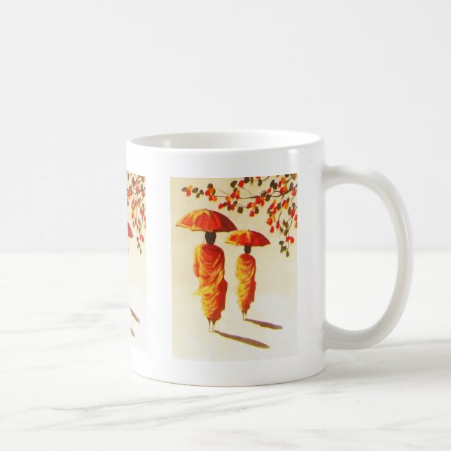 2 Laotian Buddhist Monks Coffee Mug (Right)