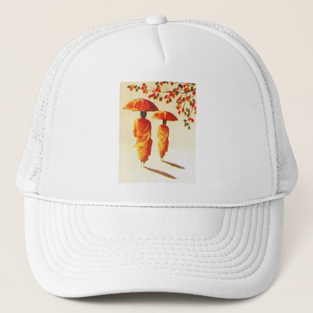2 Laotian Buddhist Monks Trucker Hat (Front)