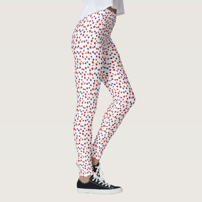 2 Layer - Stars Red NB DIY Wht Leggings (Right)