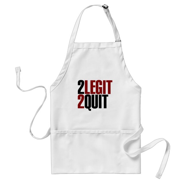2 Legit 2 Quit Funny 80s Standard Apron (Front)