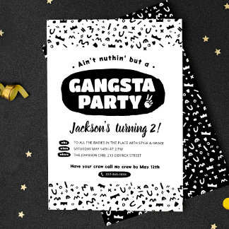2 Legit To Quit, 90s Hip Hop Birthday Invitation Postcard