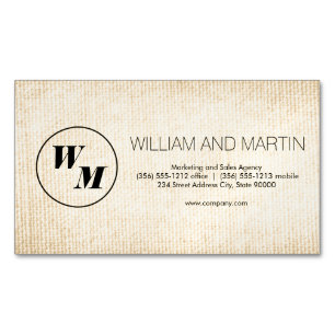 2 Letter Monogram / corporate Magnetic Business Card