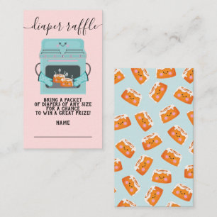 2 Little buns in the oven Diaper Raffle Enclosure Card