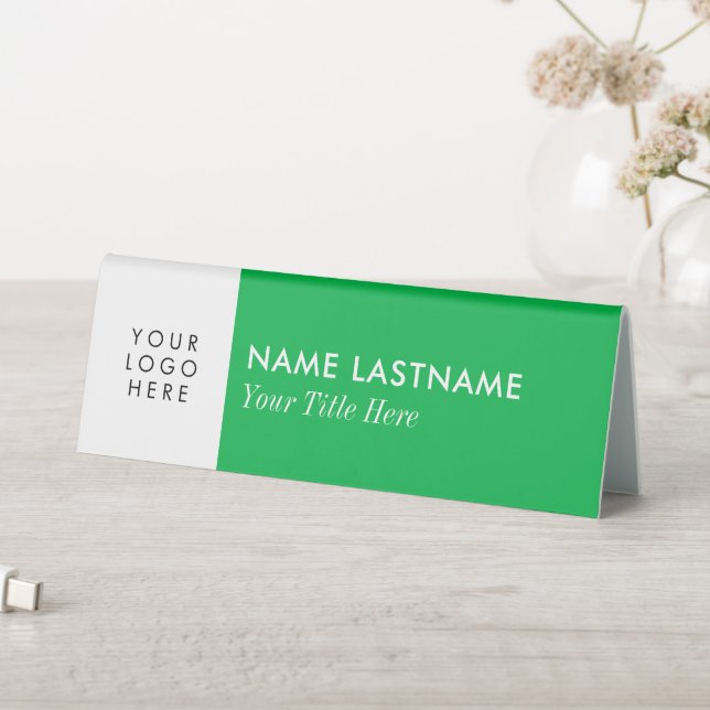 2 - Logo Custom Text Minimal Bright Green Name (In SItu (Table))